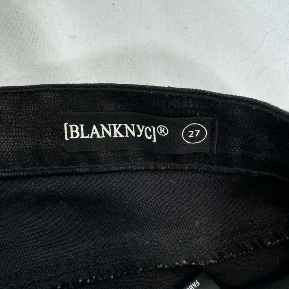 Blank NYC Black Snake Skin Cotton Mini Skirt Size 27